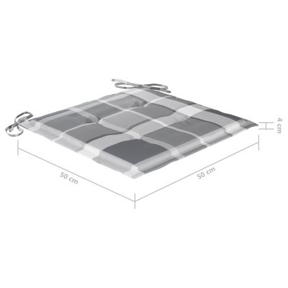 Градински трапезни столове, 8 бр, с възглавници, акация масив