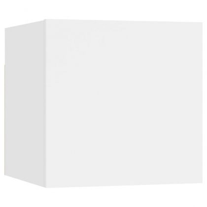 Нощно шкафче, бялo, 30,5x30x30 см, инженерно дърво