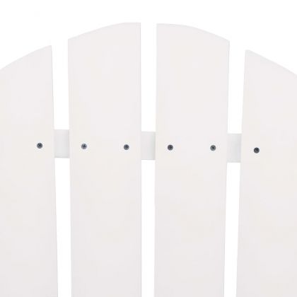 Градински столове Адирондак с масичка за чай, чам масив, бели