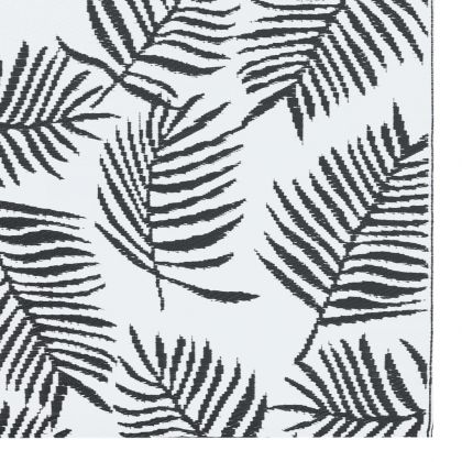 Килим за открито, ARAKIL бяло и черно, 120x180 см, PP