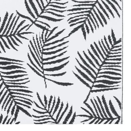 Килим за открито, ARAKIL бяло и черно, 160x230 см, PP