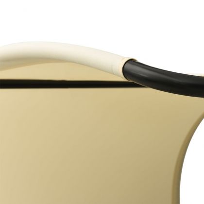 Двоен шезлонг със сенник, Textilene, кремав