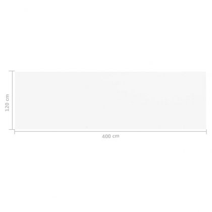 Балконски параван, бял, 120x400 см, HDPE