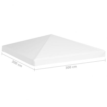 Покрив за шатра, 270 г/м², 3x3 м, бял