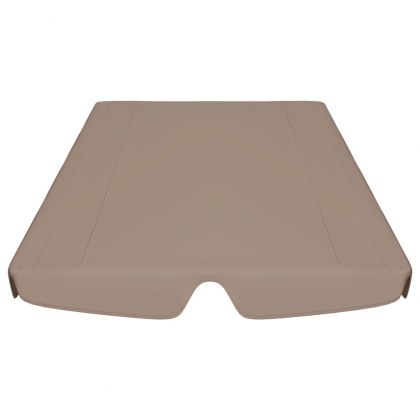 Резервен сенник за градинска люлка, таупе, 188/168x145/110 см