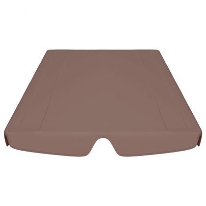 Резервен сенник за градинска люлка, кафяв, 188/168x145/110 см