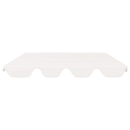 Резервен сенник за градинска люлка, бял, 188/168x145/110 см