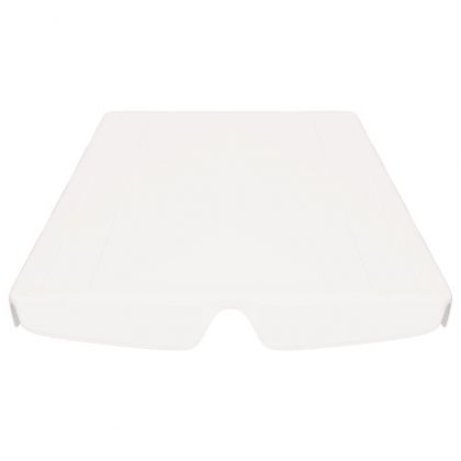 Резервен сенник за градинска люлка, бял, 188/168x145/110 см