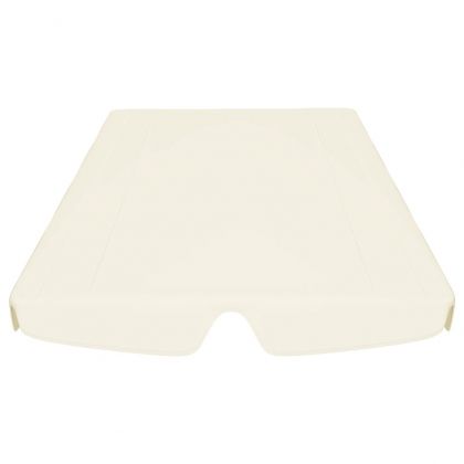 Резервен сенник за градинска люлка, кремав, 150/130x105/70 см