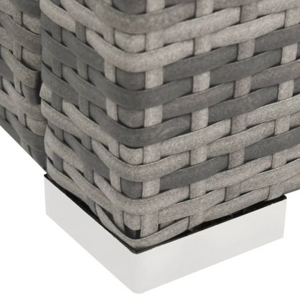 Двоен шезлонг, полиратан, сив