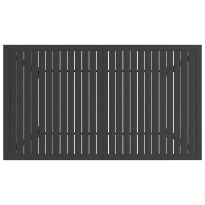 Градинска маса, антрацит, 140x80x72 см, стомана