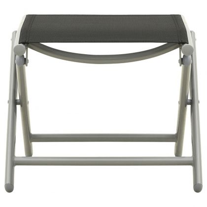 Градински лаундж комплект 3 части textilene и алуминий сребрист