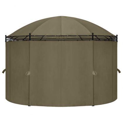 Шатра със завеси, 520x349x255 см, таупе, 180 г/м²