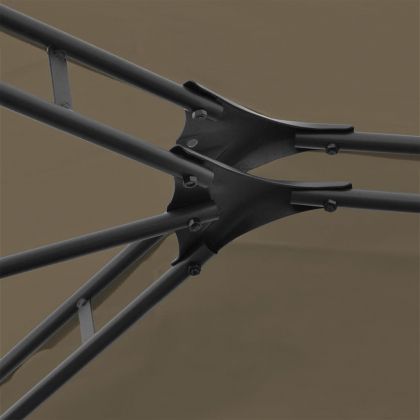 Градинска шатра със завеси, 4x3 м, таупе, 180 г/м²