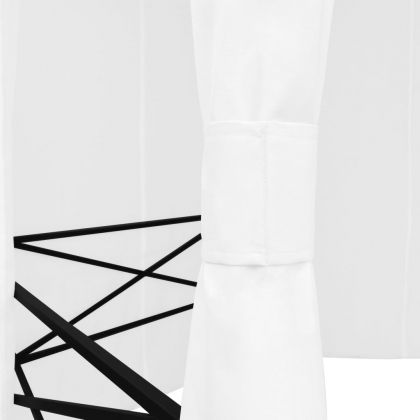 Градинска шатра със завеси, 360x312x265 см, бяла, 180 г/м²