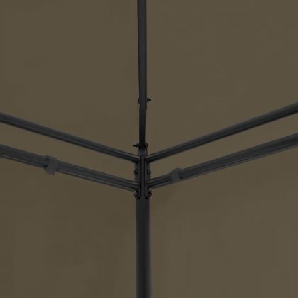 Шатра със завеси, 600x298x270 см, таупе, 180 г/м²