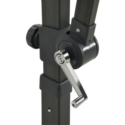 Конзолен градински чадър с двоен покрив, антрацит, 250x250 см