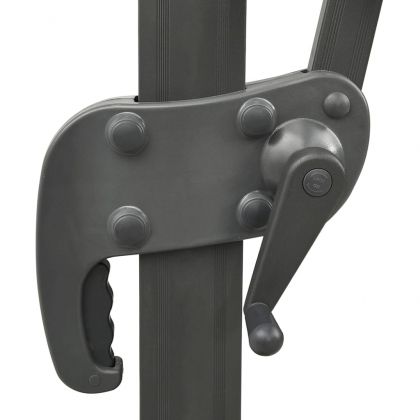 Конзолен градински чадър с двоен покрив, лазурносин, 400x300 см