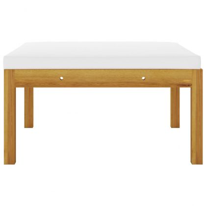 Градинска табуретка с възглавница, акация масив