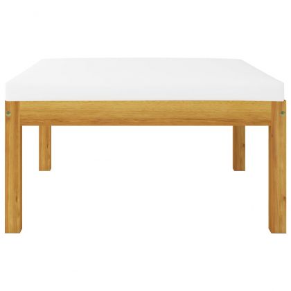 Градинска табуретка с възглавница, акация масив