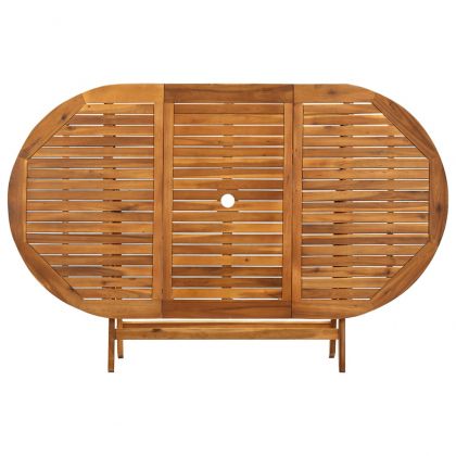 Сгъваема градинска маса, 160x85x75 см, акация масив