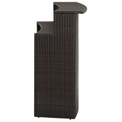 Градинска бар маса, кафява, 120x55x110 см, полиратан