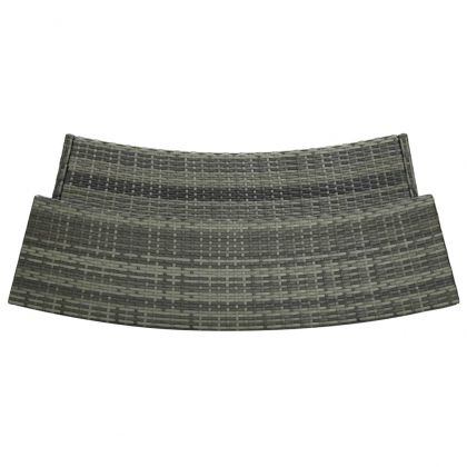 Градинска бар маса, сива, 120x55x110 см, полиратан