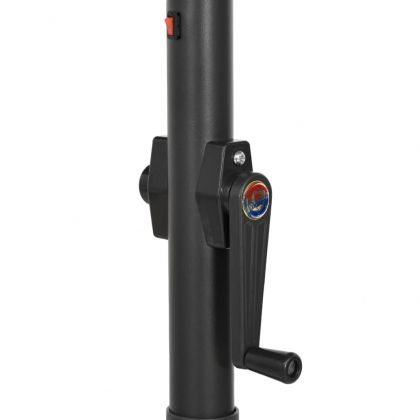 Градински чадър с LED осветление, зелен, 200x211 см, алуминий