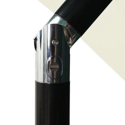 Градински чадър на 3 нива с алуминиев прът, пясъчен, 2,5x2,5 м