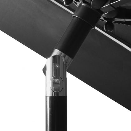 Градински чадър на 3 нива с алуминиев прът, антрацит, 3 м