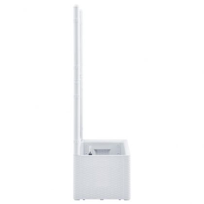 Градинска повдигната леха с решетка, самополивна, бяла