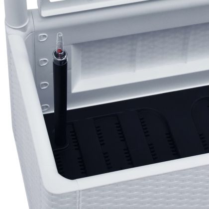 Градинска повдигната леха с решетка, самополивна, бяла