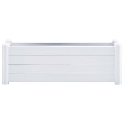 Градинска висока леха, PP, бяла, 100x43x35 см