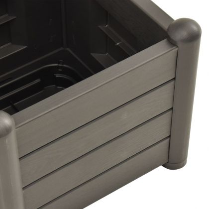 Градински сандък с пергола, 43x43x142 см, РР, антрацит