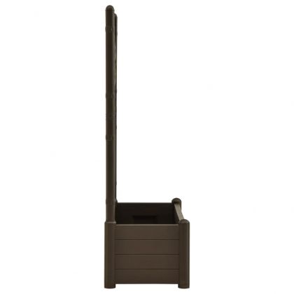 Градински сандък с пергола, 100x43x142 см, РР, мока