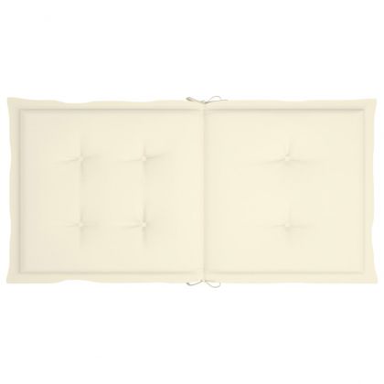 Възглавници за столове 6 бр кремави 100x50x3 см Оксфорд плат