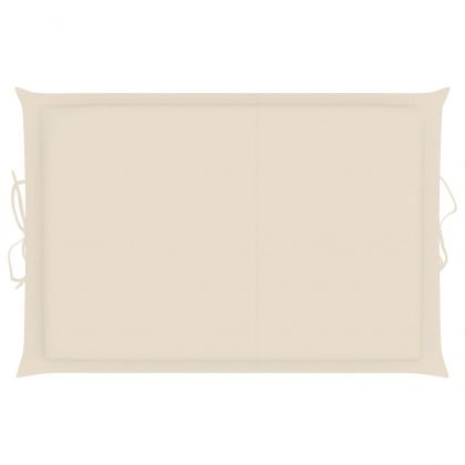 Шалте за шезлонг, кремаво, 186x58x4 см, Оксфорд плат