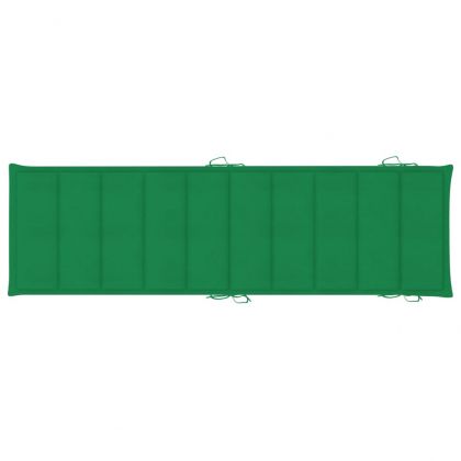 Шалте за шезлонг, зелено, 186x58x4 см, Оксфорд плат