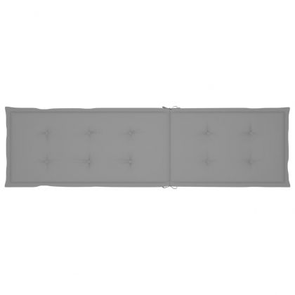 Възглавница за стол шезлонг сива (75+105)x50x4 см