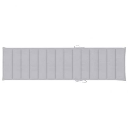 Шалте за шезлонг, сиво, 200x50x3 см, Оксфорд плат