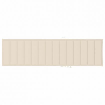 Шалте за шезлонг, кремаво, 200x50x3 см, Оксфорд плат