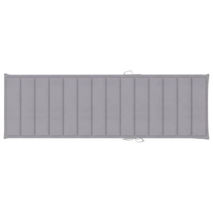 Шалте за шезлонг, сиво, 200x60x3 см, Оксфорд плат