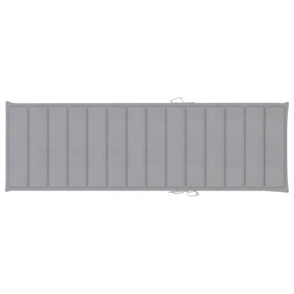 Шалте за шезлонг, сиво, 200x70x3 см, Оксфорд плат