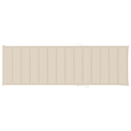 Шалте за шезлонг, кремаво, 200x70x3 см, Оксфорд плат