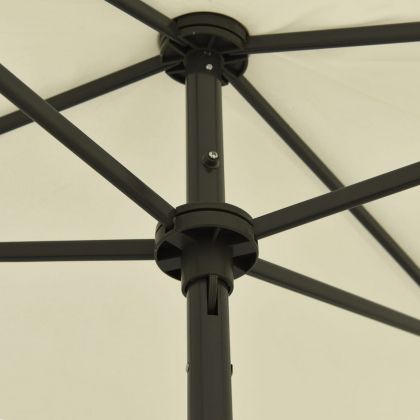 Плажен чадър, пясъчножълт, 180x120 см