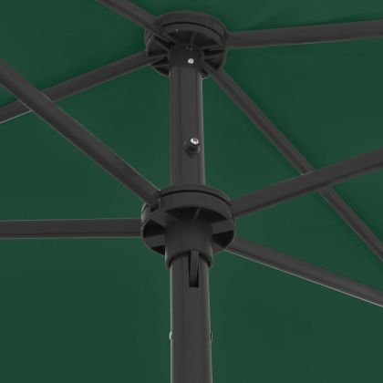 Плажен чадър, зелен, 180x120 см