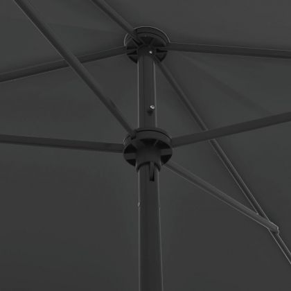 Плажен чадър, антрацит, 200x125 см