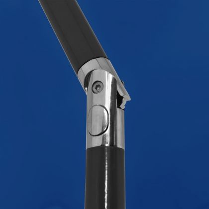 Плажен чадър, лазурносин, 200x125 см