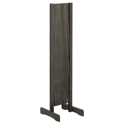 Градинска оградна решетка, сива, 180x100 см, чам масив