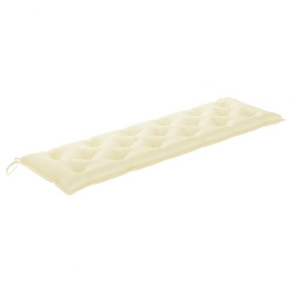 Възглавница за градинска пейка кремава 180x50x7 см оксфорд плат